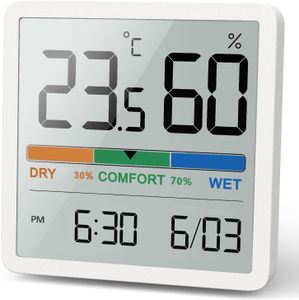 OKWISH Thermometer für Innenräume, Raumthermometer Digital Innen, Mini LCD Digital Thermometer Hygrometer, Intelligentes Hygrometer