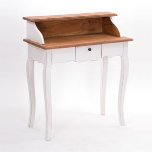 Dřevěný psací stůl "NAPOLEON" | Mahagon | Psací stůl | Barva: 06 bílá-venkovský dům
