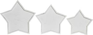 Dekoracja stołu DKD Home Decor 57 x 54 x 3 cm Biały Shabby Chic Decapé (3 sztuki)