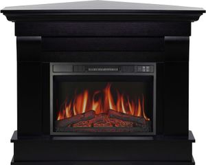 ArtiFlame Elektrokamin Albion Corner AF23S Elektrischer Eckkamin mit Heizung 1800W realistischer 3D-Flammeneffekt LED-Beleuchtung Fernbedienung Wenge