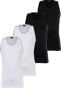 Pánská tílka G-STAR 4-pack - základní tílko, kulatý výstřih, bavlna, jednobarevné, bílá/černá 2XL