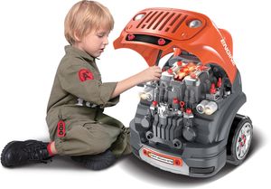 BUDDY TOYS BGP 5012 Detská automechanická dielňa, 61 dielov, podporuje tvorivosť, motor sa dá zostaviť a rozobrať