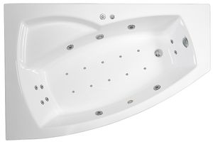 Akrylátová hydromasážna vaňa THALEILA LUXUS 160 x 105 cm vľavo