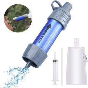 Outdoor Überleben Mini Wasserfilter Trinkwasser Strohwasser Notfall Reiniger DE 