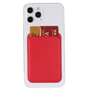 Apple iPhone 12 Kartenhalter Leder Wallet Magnet Geldbörse Magnethülle Rot