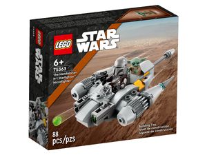 LEGO 75363 Star Wars N-1 Starfighter des Mandalorianers – Microfighter Mikro-Bauspielzeug, Das Buch von Boba Fett-Fahrzeug mit Baby Yoda-Figur Grogu, Geschenk für Kinder, Jungen, Mädchen ab 6 Jahren