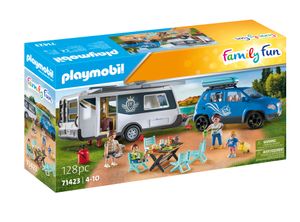 PLAYMOBIL Family & Fun 71423 Wohnwagen mit Auto
