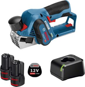 Bosch Akku-Hobel GHO 12V-20 12 V / 2x 2,0 Ah Akku + Ladegerät
