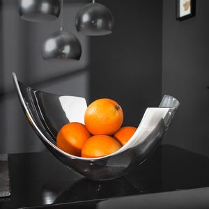 riess-ambiente Moderne Schale ABSTRACT 30cm Aluminium poliert Dekoration  Deko Schmuckablage
