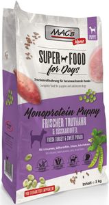 MAC's Puppy Hundefutter Monoprotein Truthahn Trockenfutter 3kg getreidefrei