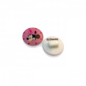 Kinderknopf Öse Disney Minnie Mouse rosa/rosa 15 mm Bonfanti