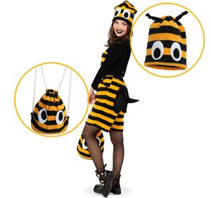 Bienen Kostüm Sumse inkl. Mütze und Rucksack für Damen, Größe:M