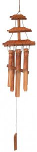 Woru Windspiel Klangspiel Bambus Tempel 40 cm