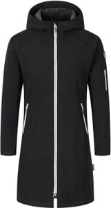 Blue Wave Damen Softshellparka Mareike mit Fleece-Futter - Wasserdichter Softshell-Mantel mit Kapuze in Schwarz Größe 38