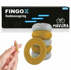 FINGOX Akupressur Ringe Finger Massage Akupunktur Handmassage Durchblutung 6Stk