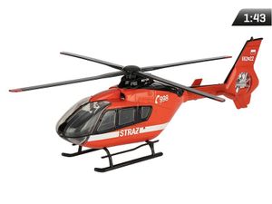 Model 1:43, hasičský vrtulník EC-135, červený