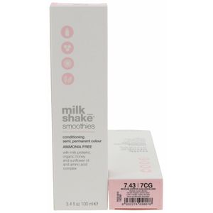 Milk_Shake Smoothies Semi Permanente Farbe 7,43 Mittleres Kupfer-Goldblond, 100 ml