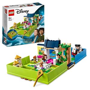 LEGO 43220 Disney Classic Peter Pan & Wendy – Märchenbuch-Abenteuer Spielzeug-Set, tragbares Spielset mit Micro-Puppen und Piratenschiff, Reise-Spielzeug für Kinder ab 5 Jahren