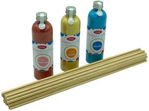 Hopser Food Fun Zucker für Zuckerwatte 3 x 230 Gramm für Zuckerwattemaschine Inklusive 50 Zuckerwattestäbe (Set 1 Erdbeer, Vanille, Kaugummi + 50 Stäbe)