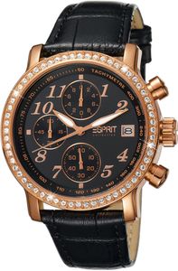 Esprit Pontess Chrono Black Rosegold Collection Damen Uhr EL900322005 Esprit Pontess Chrono Black Rosegold Collection Damen Uhr EL900322005