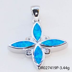 925 Sterling Silber Opal Schmuck Opal Kreuz Anhänger Damen Herren Halskette als Geschenk