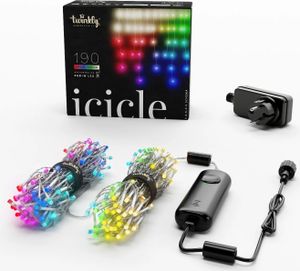 Twinkly Icicle 190 RGBW LED, sople, 5x0,5 m, IP44
