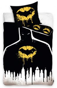 bettbezug Batman 200 x 140 cm Baumwolle schwarz