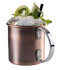 Cocktail-Becher MOSCOW MULE aus Edelstahl Antik-Kupfer-Look Kapazität: 0,45 Liter