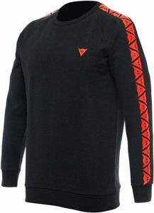 Dainese Sweater Stripes Black/Fluo Red 2XL Sweatshirt