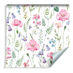 10m VLIES TAPETE Rolle Natur Schüne Aquarell BLUMEN XXL