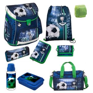 Fußball Schulranzen Set 9tlg Scooli Campus Sporttasche blau Football Ranzen 1. Klasse Fußball Schulranzen Set 9tlg Scooli Campus Sporttasche blau Football Ranzen 1. Klasse