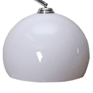 Schirm für Bogenlampe Caltanissetta II, Ø 40cm, Kunststoff  weiß