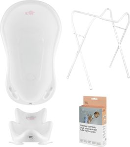 Babywanne, Sitz, Gestell, Abfluss – Weiß