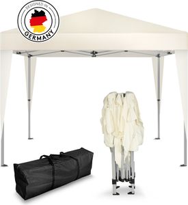 Kronenburg Faltpavillon 3x3m - Wasserfest, UV-Schutz 50+, 0 Seitenteile, champagner
