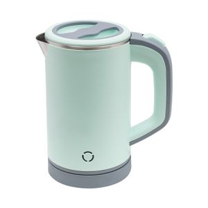 800ml Edelstahl kleiner Reisewasserkocher mit Filter (grün) für Milch Tee Kaffee