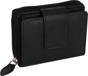 Kleine RFID Damen Geldbörse Kompakt Portemonnaie Mini Damenbörse Echt Leder SCHWARZ Kleine RFID Damen Geldbörse Kompakt Portemonnaie Mini Damenbörse Echt Leder SCHWARZ