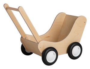 Van Dijk Toys Holzpuppenwagen - Natur (Kinderzimmerqualität)