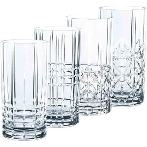 Nachtmann 0097784-0 Longdrinkbecher 'Highland' Kristallglas, 375 ml, H: 15,1 cm, ø 7,7 cm, transparent, 4-teilig (1 Set)