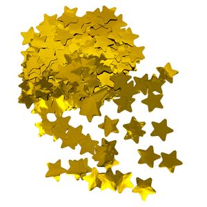 Oblique Unique Stern Konfetti Tisch Streu Deko für Geburtstag Party Goldene Hochzeit Jubiläum Einschulung Weihnachten - gold