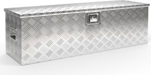 Wiltec skrzynka narzędziowa aluminiowa 124x37x38 cm Srebrna skrzynka transportowa, skrzynka narzędziowa z kluczem, skrzynka aluminiowa i skrzynka do przechowywania z uchwytami Wiltec skrzynka narzędziowa aluminiowa 124x37x38 cm Srebrna skrzynka transportowa, skrzynka narzędziowa z kluczem, skrzynka aluminiowa i skrzynka do przechowywania z uchwytami