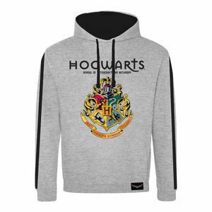 Harry Potter - Kapuzenpullover für Herren/Damen Uni HE948 (M) (Grau meliert/Schwarz)