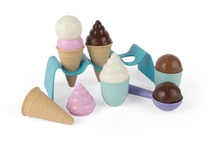 dantoy - Thorbjørns Eiswaffel-Set bietet Verschiedene Eissorten und Toppings sowie einen Ständer für Spiel und Spaß - Inklusive Löffel für Eiskugeln und Nutzung sowohl drinnen als auch draußen