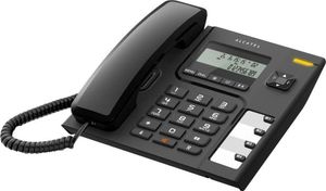 Alcatel T56 Analoges Telefon Rufnummernanzeige Schwarz