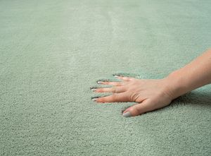 Relax waschbarer Kurzflor Teppich; Farbe: grün; Größe: 120 x 120 cm round