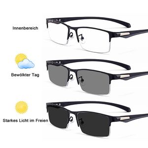 Lesebrille Blaulichtfilter Farbwechselnder Sonnenschutz Zoom, Brille Sehhilfe, Strahlenschutz Explosionsgeschützt, 1,5 Dioptrien