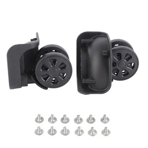1 Paar schwarze Gepäck-Koffer-Lenkrollen, drehbar, Universal-Rad, Nylon, für Reparatur, Ersatz 1 Paar schwarze Gepäck-Koffer-Lenkrollen, drehbar, Universal-Rad, Nylon, für Reparatur, Ersatz