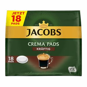 Jacobs Crema Pads kräftig | 18 Senseo kompatible Kaffeepads, 118 g