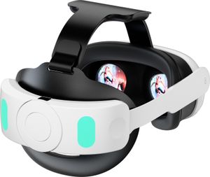 Nastaviteľná čelenka HDeye pre Oculus Quest 3 s batériou 6000 mAh - biela | Predĺžená doba hrania a optimálne pohodlie