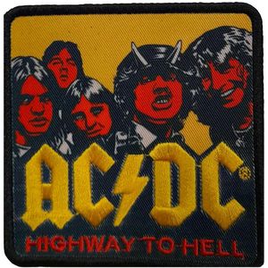 AC/DC - Standardgröße - Patch "Highway To Hell" - Baumwolle RO4331 (Einheitsgröße) (Gelb/Schwarz/Rot)