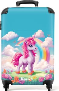 NoBoringSuitcases.com® - Detský kufor jednorožec - Dievčenský kufor - 55x35x25Kufrík do ruky 55x35x20 cm, 36L,